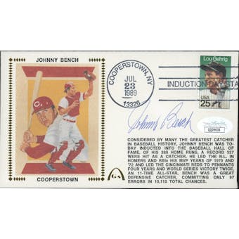 Johnny Bench Autographed FDC Gateway Cachet 7/23/89 JSA QQ09638 (Reed Buy)