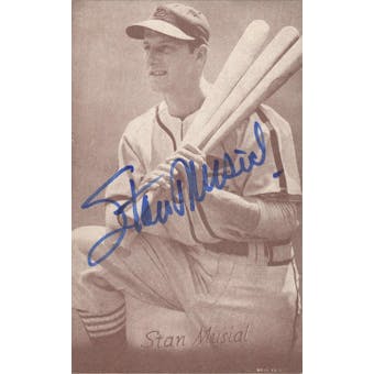 Stan Musial Cardinals Autographed Exhibit Postcard JSA QQ09676 (Reed Buy)