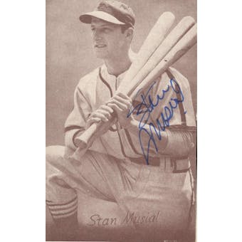 Stan Musial Cardinals Autographed Exhibit Postcard JSA QQ09677 (Reed Buy)