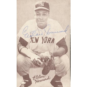 Elston Howard Yankees Autographed Exhibit Postcard JSA QQ09678 (Reed Buy)