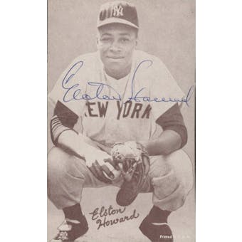 Elston Howard Yankees Autographed Exhibit Postcard JSA QQ09679 (Reed Buy)