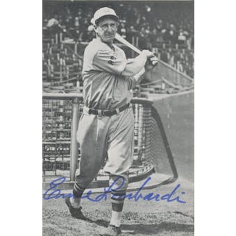 Ernie Lombardi Reds Autographed Postcard JSA QQ09680 (Reed Buy)