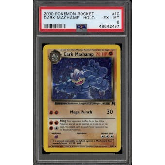 Pokemon Team Rocket Dark Machamp 10/82 PSA 6
