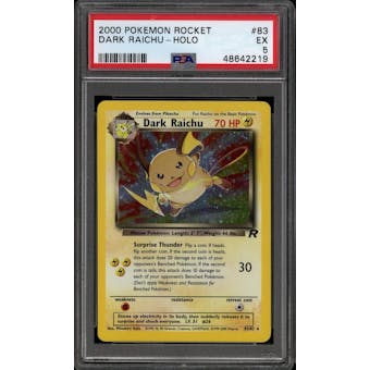 Pokemon Team Rocket Dark Raichu 83/82 PSA 5