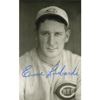 Ernie Lombardi Reds Autographed Postcard JSA QQ09707 (Reed Buy)