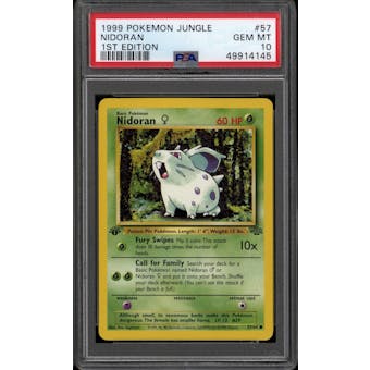 Pokemon Jungle 1st Edition Nidoran 57/64 PSA 10 GEM MINT