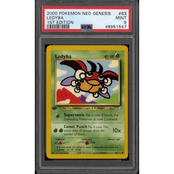 Pokemon Neo Genesis 1st Edition Ledyba 63/111 PSA 9