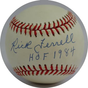 Rick Ferrell Autographed AL Brown Baseball (HOF 1984) PSA V29822 (Reed Buy)