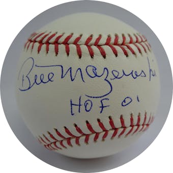 Bill Mazeroski Autographed MLB Baseball (HOF 01) JSA W373093 (Reed Buy)