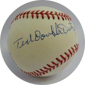 Ted "Double Duty" Radcliffe Autographed AL Budig Baseball JSA H67471 (Reed Buy)