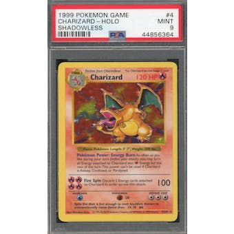 1999 Pokemon Base Set Shadowless Charizard 4/102 PSA 9 *6364 (Reed Buy)