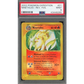 2002 Pokemon Expedition Ninetales 21/165 Reverse Foil PSA 9 *8285 (Reed Buy)