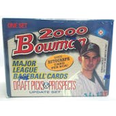 2000 Bowman Draft Picks And Prospects Baseball Factory Set (Box) (Reed Buy)