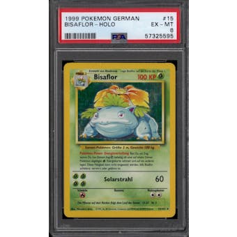 Pokemon Base Set Unlimited GERMAN Venusaur Bisaflor 15/102 PSA 6