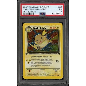 Pokemon Team Rocket 1st Edition Dark Raichu 83/82 PSA 5