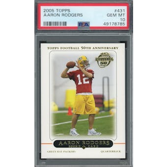 2005 Topps #431 Aaron Rodgers RC PSA 10 *8785 (Reed Buy)
