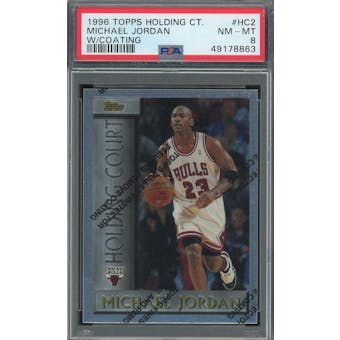 1996/97 Topps Holding Court #HC2 Michael Jordan PSA 8 *8863 (Reed Buy)