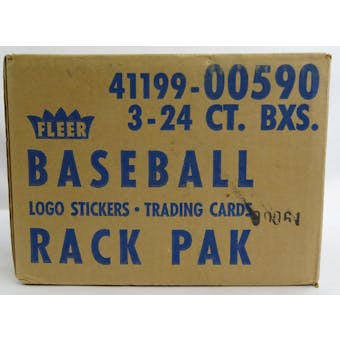 1989 Fleer Baseball Error Rack 3-Box Case (Reed Buy)