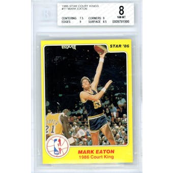 1986 Star Court Kings #11 Mark Eaton BGS 8 7.5/9/9/8.5 *1995 (Reed Buy)