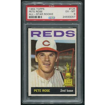 1964 Topps Baseball #125 Pete Rose PSA 6 (EX-MT)