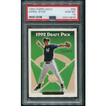 1993 Topps Baseball #98 Derek Jeter Gold Rookie PSA 10 (GEM MT)