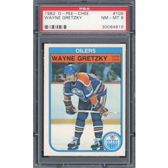 1982/83 O-Pee-Chee Hockey #106 Wayne Gretzky PSA 8 *4816 (Reed Buy)