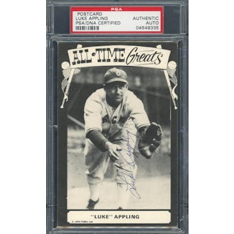 Luke Appling Autographed All Time Greats Postcard PSA/DNA Authentic Auto*9335 (Reed Buy)