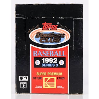 1992 Topps Stadium Club Series 3 Baseball Wax Box