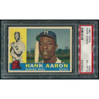1960 Topps Baseball #300 Hank Aaron PSA 6 (EX-MT)