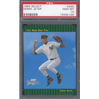1993 Select Baseball #360 Derek Jeter RC PSA 10 *5166 (Reed Buy)