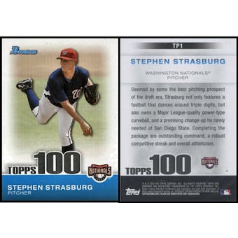 2010 Bowman Topps 100 Prospects #TP1 Stephen Strasburg