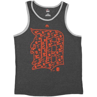 Detroit Tigers Majestic Gray Leading Vote Getter Dual Blend Tank Top (Adult XL)