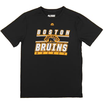 Boston Bruins Majestic Black Defenseman Performance Tee Shirt