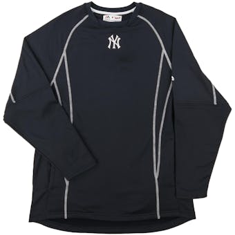 New York Yankees Majestic Navy Performance On Field Practice Fleece Pullover (Adult Large)