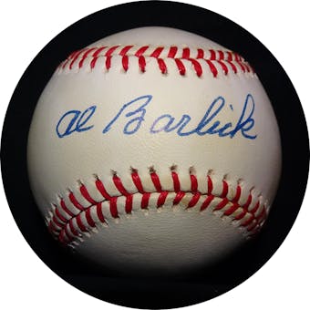 Al Barlick Autographed NL White Baseball JSA RR92908 (Reed Buy)