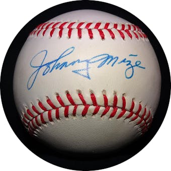 Johnny Mize Autographed NL White Baseball JSA RR92953 (Reed Buy)