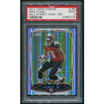 2014 Topps Chrome #185 Mike Evans Ball In Right Hand Refractor Rookie PSA 9 (MINT)