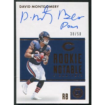 2019 Panini Encased #11 David Montgomery Rookie Notable Signatures Auto #38/50
