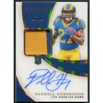 2019 Immaculate Collection #110 Darrell Henderson Gold Rookie Patch Auto #15/25