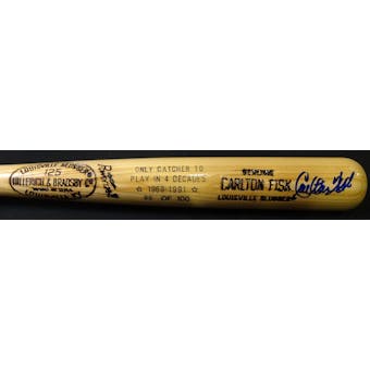 Carlton Fisk Autographed Louisville Slugger "4 Decades" #/100 JSA RR92407 (Reed Buy)
