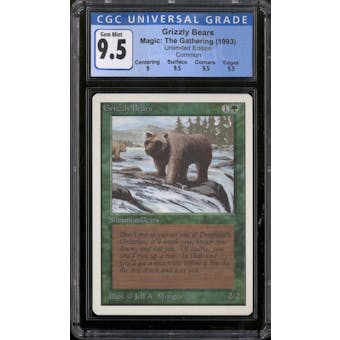 Magic the Gathering Unlimited Grizzly Bears CGC 9.5 GEM MINT
