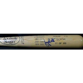 George Brett Autographed Louisville Slugger "Batting Champ 3 Decades" #/100 JSA RR92381 (Reed Buy)