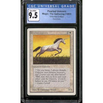 Magic the Gathering Unlimited Pearled Unicorn CGC 9.5 GEM MINT