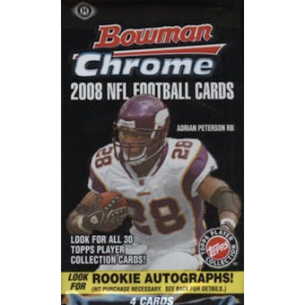 2008 Bowman Chrome Football Hobby Pack
