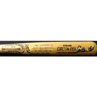 Carlton Fisk Autographed Louisville Slugger "4 Decades" #/100 JSA RR92544 (Reed Buy)
