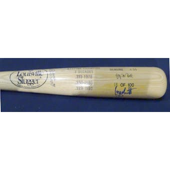George Brett Autographed Louisville Slugger "Batting Champion 3 Decades" #/100 JSA RR92497 (Reed Buy)