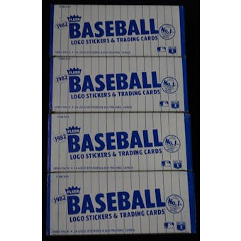 1982 Fleer Baseball Vending Box Group of 4 (#1-4) (Reed Buy)