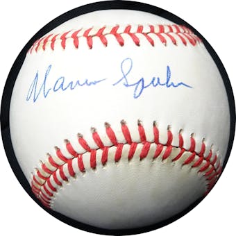 Warren Spahn Autographed NL Giamatti Baseball JSA RR92756 (Reed Buy)