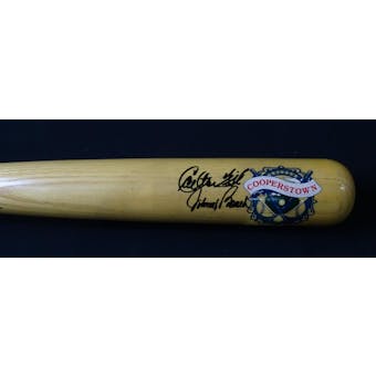 Carlton Fisk/Johnny Bench Autographed Cooperstown Bat Cooperstown Insignia JSA RR92584 (Reed Buy)