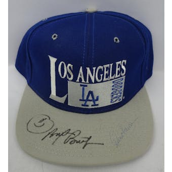 Brett Butler Auto LA Dodgers Adjustable Baseball Hat ("Smiley Face Drawn") +1 auto JSA RR92230 (Reed Buy)